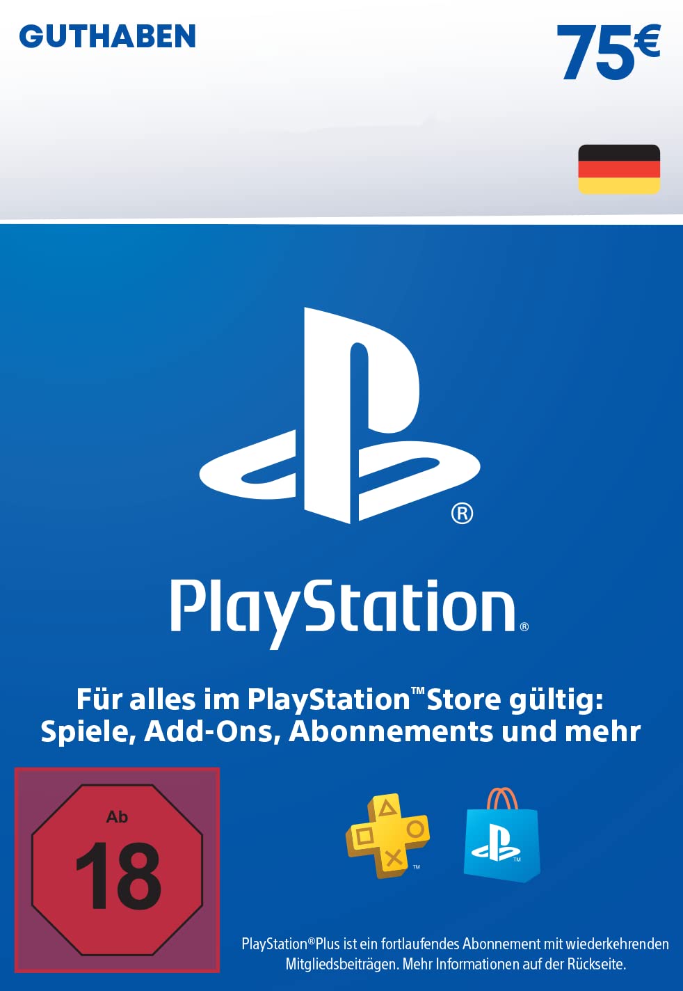 Sony PSN Card 75 €